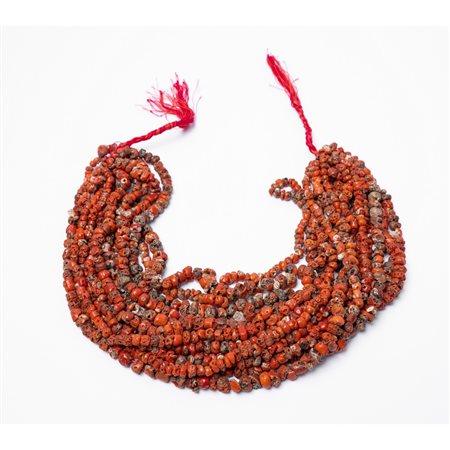 TREDICI FILI di corallo grezzo