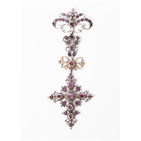 PENDENTE in oro giallo 12 KT con rubini