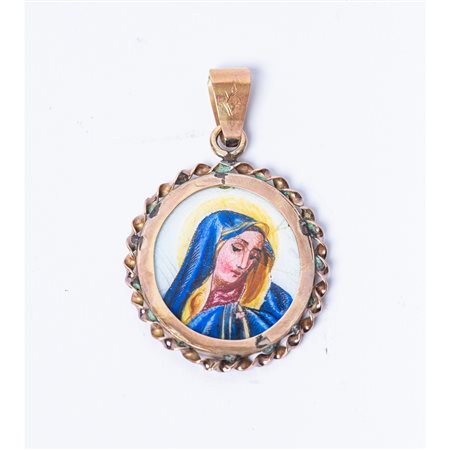 PENDENTE in oro giallo 9 KT con miniatura