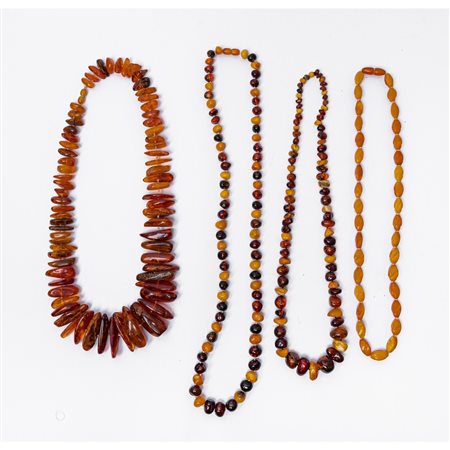 QUATTRO COLLANE in ambra