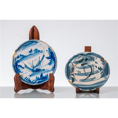 MAN. SPAGNOLA PRIMA METÀ DELL'800, Piccola alzata e piatto