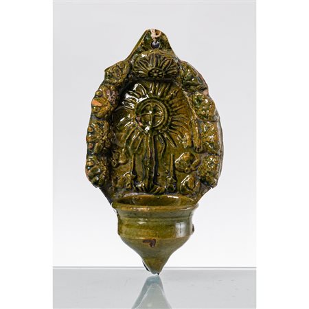 MANIFATTURA SICILIANA DEL XIX SECOLO, Acquasantiera