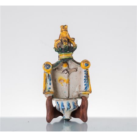 MANIFATTURA DI CALTAGIRONE DEL XIX SECOLO, Acquasantiera