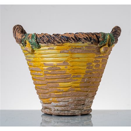 MANIFATTURA DI CALTAGIRONE DEL XIX SECOLO, Porta piante