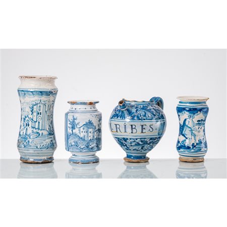 MANIFATTURA ITALIANA DAL XVII AL XX SECOLO, Quattro maioliche