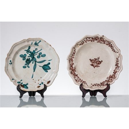 MANIFATTURA ITALIANA DELLA PRIMA METÀ XIX SECOLO, Due piatti