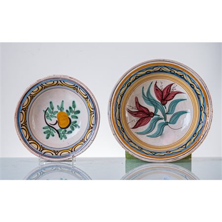 MANIFATTURA SICILIANA DELLA FINE DEL XIX SECOLO, Due ciotole