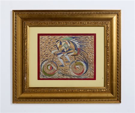 AGIBECI FUTURISTA (1898 - 1991) - DINAMISMO+VELOCITA'. CICLISTA FUTURISTA .