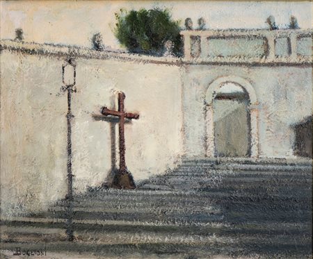 BUGLIONI ERNESTO (n. 1914) - ANGOLO SPAGNOLO AD ALBANO.