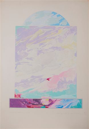 BUSCIONI UMBERTO (1931 - 2019) - CIELO MARINO PER DEPOSIZIONE.