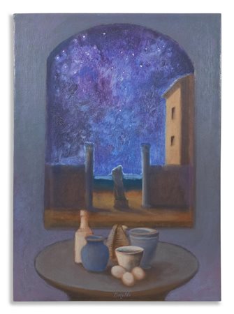 BERALDO FRANCO (n. 1944) - NATURA MORTA NEL PAESAGGIO.