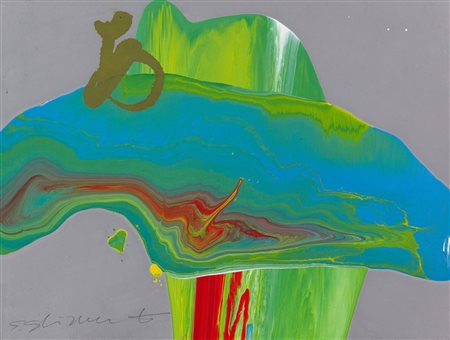 Shozo Shimamoto (Giappone, 1928 - 2013) Middle Uzumaki on paper 7 1965-85...