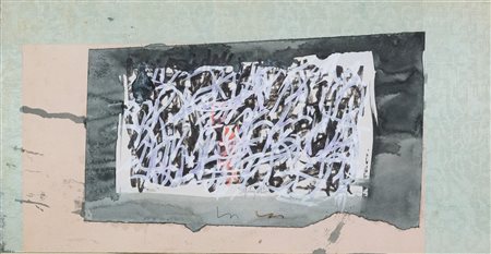 Sergio Dangelo (Milano, 1932 - Milano, 2022) Brr 1957 Tempera su cartone cm....