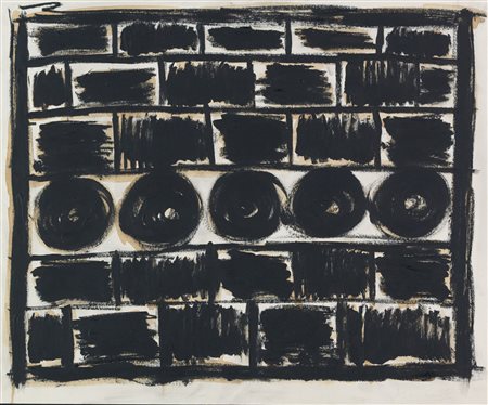 Jannis Kounellis (Atene, 1936 - Roma, 2017) Senza titolo 1999 Olio, tecnica...