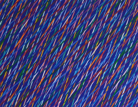 Piero Dorazio (Roma, 1927 - 2005) Piano e forte 1986 Olio su tela cm. 70x90...