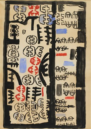 Giuseppe Capogrossi (Roma, 1900 - 1972) Superficie CP/819 1958-59 Tempera su...