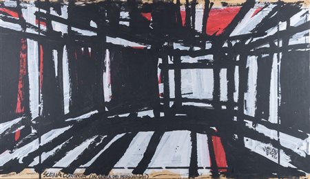 Vinicio Berti (Firenze, 1921 - 1991) Scena continua ( in cerca di personaggi...