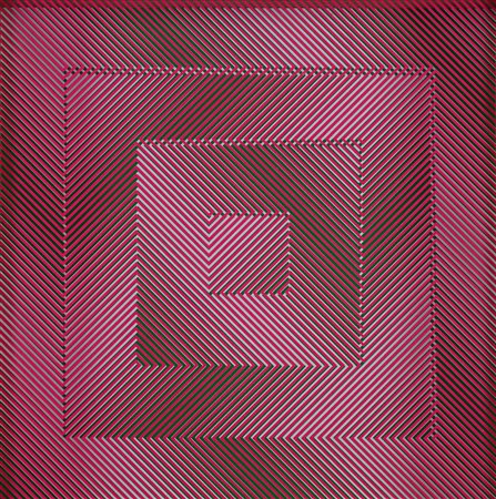 Ennio Chiggio (Napoli, 1938) Interferenza Lineare 14,6/M4 (4 moduli magenta)...