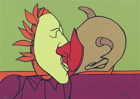 Cartella contente 10 serigrafie di artisti vari (Adami, Baj, Ceretti,...