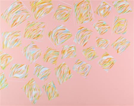 Piero Dorazio (Roma, 1927 - 2005) Hazard 1998 Olio su tela cm. 80x100 Sul...