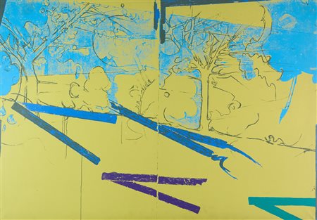 Mario Schifano (Homs, 1934 - Roma, 1998) Senza titolo 1971-72 Serigrafia a 4...