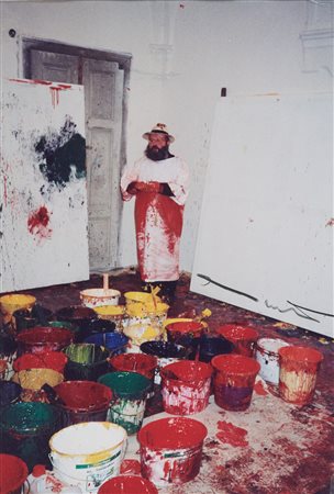 Hermann Nitsch (Vienna, 1938 - Mistelbach, 2022) Maleimer 1998 Secchio in...