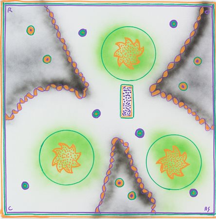 Rocas (Firenze, 1940) Fiori d'arancio 2025 Acrilico e aerografo su tela cm....