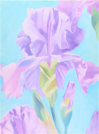 Gianmarco Montesano (Torino, 1949) Grazie dei fiori Olio su tela cm. 80x60...