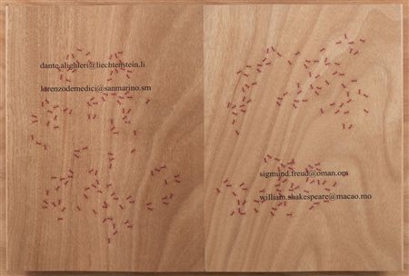 Emilio Isgrò (Barcellona di Sicilia (Me), 1937) Freud nell'Oman 2010 Tecnica...