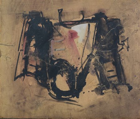 Gianni Bertini (Pisa, 1922 - Caen, 2010) Senza titolo 1954 Tempera e china su...