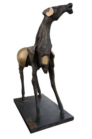 Nag Arnoldi (Locarno, 1928 - Lugano, 2017) Cavallo 2011 Bronzo cm....
