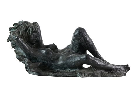Augusto Murer (Falcade (Bl), 1922 - Padova, 1985) Ragazza distesa 1981 Bronzo...