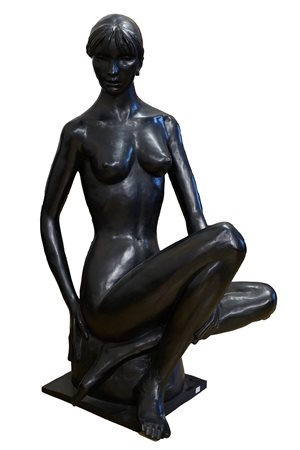 Vitaliano De Angelis (Firenze, 1916 - Livorno, 2002) Figura Bronzo h. cm....