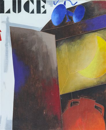 Emilio Tadini (Milano, 1927 - 2002) L'armadio magico Acrilico su tela cm....