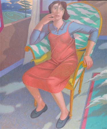 Vincenzo Calli (Anghiari, 1953) Il cielo nella stanza 2008 Olio su tela cm....