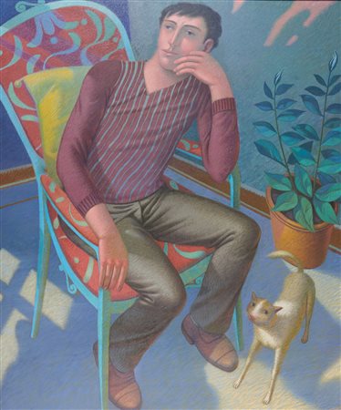 Vincenzo Calli (Anghiari, 1953) Ricordi 2007 Olio su tela cm. 120x100 Firma e...