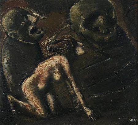 Mario Sironi (Sassari, 1885 - Milano, 1961) Allegoria (Susanna e i Vecchioni)...