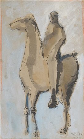 Marino Marini (Pistoia, 1901 - Viareggio, 1980) Cavallo e cavaliere 1949...