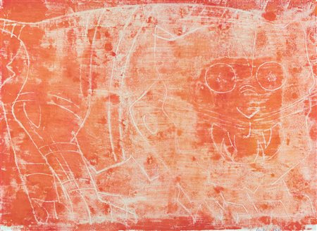 Venturino Venturi (Loro Ciuffenna (Ar), 1918 - 2002) Gatto 1969 Olio su...