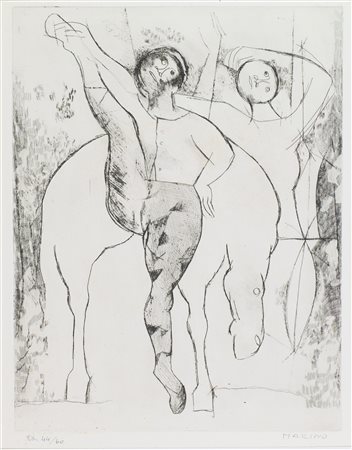 Marino Marini (Pistoia, 1901 - Viareggio, 1980) Motività della scena 1960...