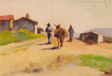 Carlo Domenici (Livorno, 1897 - Portoferraio, 1981) Ritorno dai campi Anni...