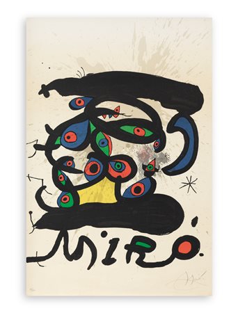 JOAN MIRÒ (1893-1983) - Manifesto per l'esposizione 'Peinture sur papier, dessins', 1971