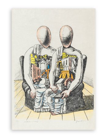 GIORGIO DE CHIRICO (1888-1978) - Gli Archeologi, 1969