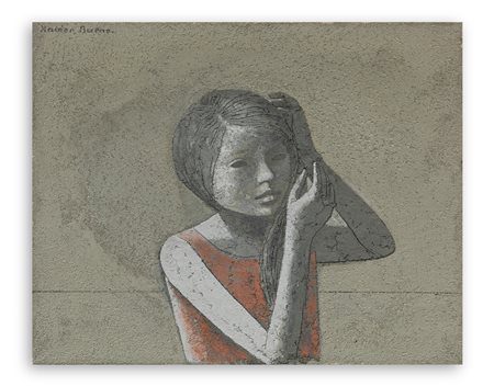 XAVIER BUENO (1915-1979) - Ragazza con braccio alzato, fine anni '60