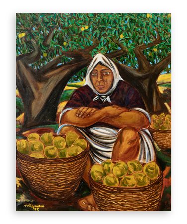 GIUSEPPE MIGNECO (1908-1997) - Raccoglitore di limoni, 1952