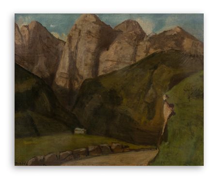 POMPEO BORRA (1898-1973) - Paesaggio (Dolomiti), 1933
