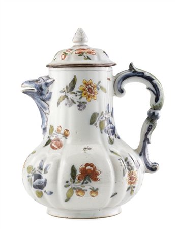 Manifattura di Felice Clerici, Milano, 1760 ca.
Caffettiera in maiolica dipinta