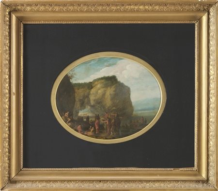 Maestro fiammingo della prima metà del secolo XVIII

"Predica del Battista"
oli