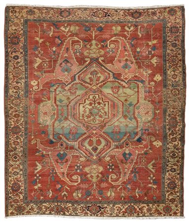 Tappeto Serapi, Nord ovest della Persia, secolo XIX. Decoro con medaglione stru