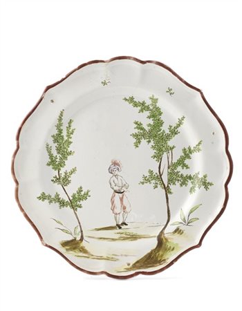 Manifattura di Felice Clerici, Milano, 1760-80.
Piatto di forma mistilinea in m